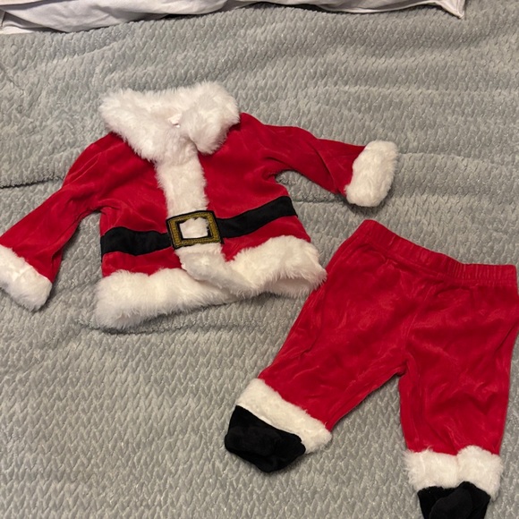 Other - Red Santa/christmas 3-6 month old Outfit with White Fur Trim